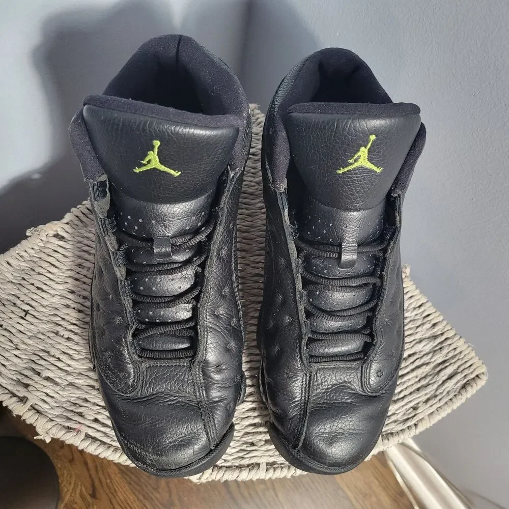 Jordan Air Jordan 13 Retro 2017 Black Altitude Green 414571-042 Men Size 9.5